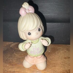 Precious Moments Pink and Cream Big Sister Figurine